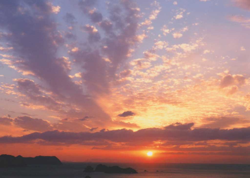 高田海岸付近の夕日